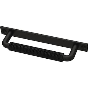 Liberty Averland 3-3/4 in. (96 mm) Matte Black Cabinet Drawer Pull with Backplate