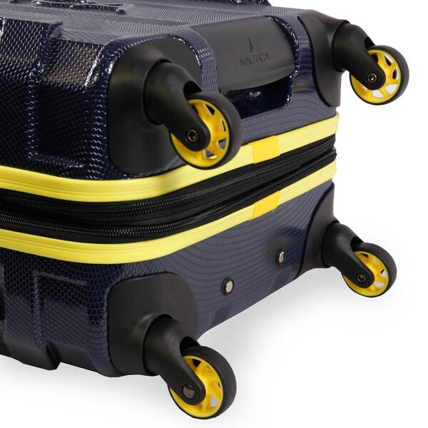 thumbnail image 2 of Nautica Maker 21-Inch Hardside Spinner Luggage - Navy/Yellow Carry-On 2 of 10
