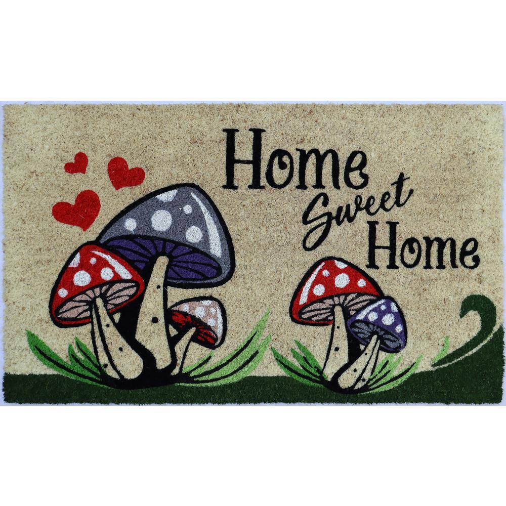 Vinyl Back Mushrooms 30 in. x 18 in. Coir Door Mat price history on PriceWatchPro