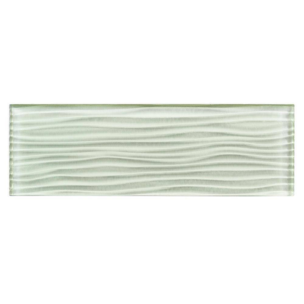 ANDOVA Enchant-Parade Florette Light Green 12 in. x 4 in. Subway ...