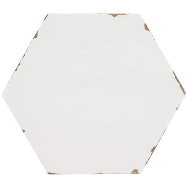 Ivy Hill Tile Alexandria 5.5 in. x 6 in. White Porcelain Floor and Wall Tile (5.38 sq. ft. / case)