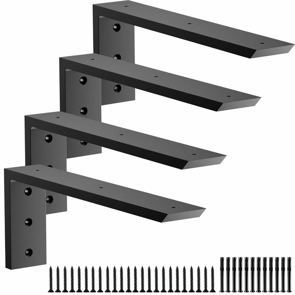 18 in. L Black Premium Heavy Duty Countertop Brackets (Set of 3), Suitable for Quartz, Wood, Concrete and Laminate price history on PriceWatchPro