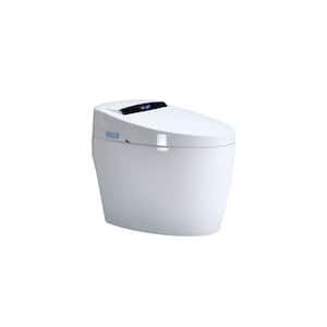 Moray Elongated Smart Bidet Toilet 1.28 GPF in White with Heated Bidet Seat, Dryer and Warm Water