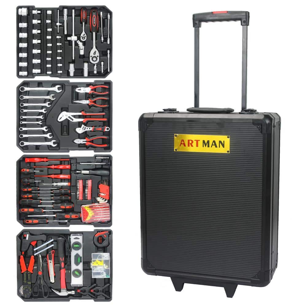 899-Piece Metric Toolsets with Black Portable Hand Toolbox