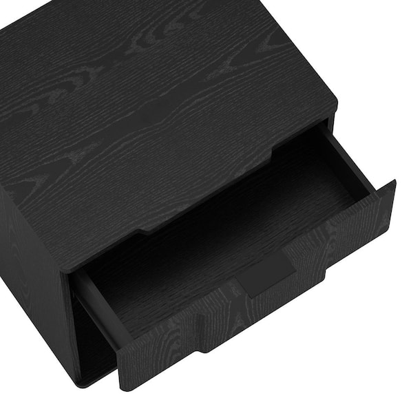 Manhattan Comfort Clive Mid-Century Modern Black 1-Drawer 22 in. W