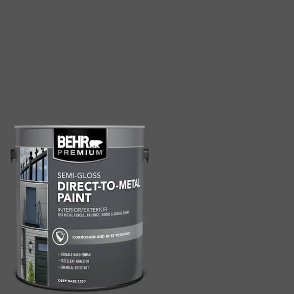 BEHR PREMIUM 1 gal. #PPU25-01 Carbon Copy Semi-Gloss Direct to Metal Interior/Exterior Paint