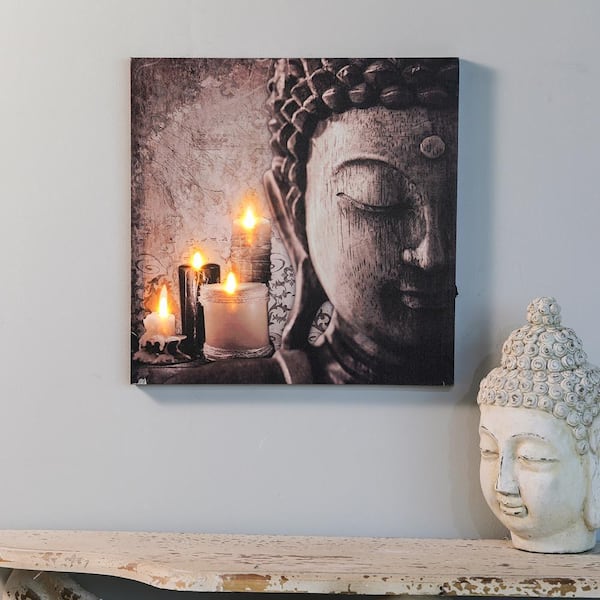 Be Happy Little Buddha' Poster, picture, metal print, paint by