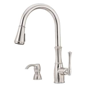 Wheaton Single-Handle Pull-Down Sprayer Kitchen Faucet in Stainless Steel