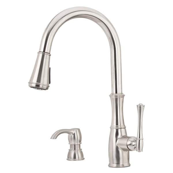 Pfister Wheaton Single-Handle Pull-Down Sprayer Kitchen Faucet in Stainless Steel