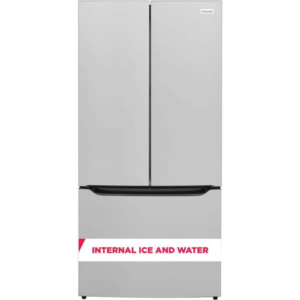 33 in. 20 cu. ft. Counter-Depth French Door Refrigerator in Stainless Steel Look with CrispSeal crispers