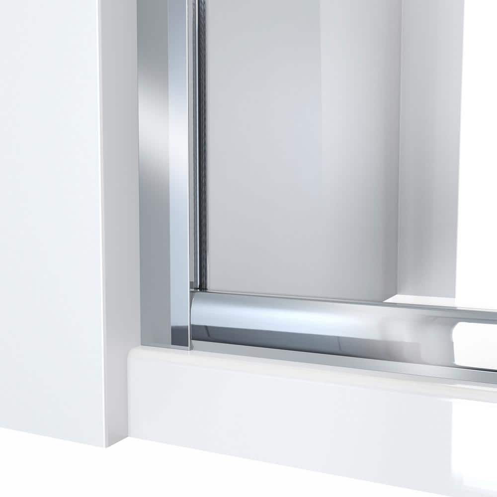 Levantine 50-54" Chrome Semi-Frameless Sliding Shower Door