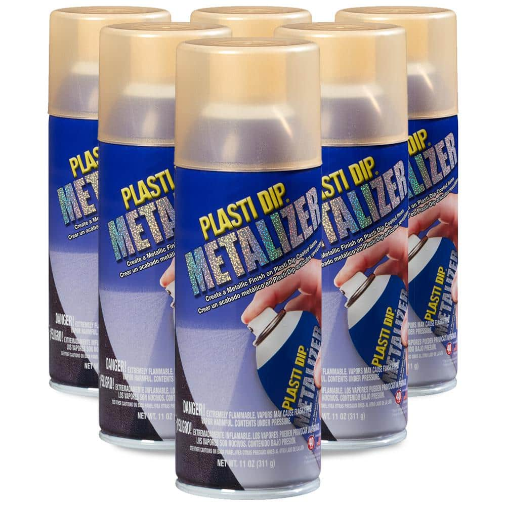 Plasti Dip 11 oz. Plasti Dip Bright Gold Metalizer Spray Paint (6pack