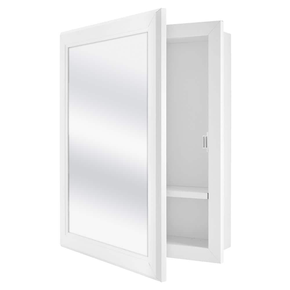 Glacier Bay 15.1 in. W x 19.2 in. H Rectangular Wood Composite Medicine Cabinet with Mirror