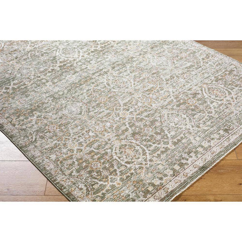 Myrtle Avenue Olive and Taupe Vintage Moroccan Area Rug, 5'3" x 7'7"