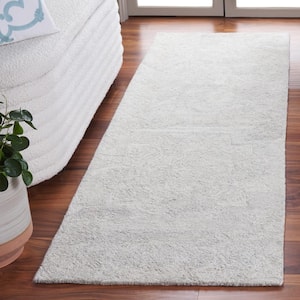 Abstract Gray/Ivory 2 ft. x 8 ft. Abstract Geometric Runner Rug