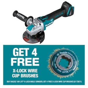 18V LXT Brushless Cordless 4-1/2 in./5 in. X-LOCK Angle Grinder with bonus X-Lock 3 in. Crimped Wire Cup Brush (Qty 4)