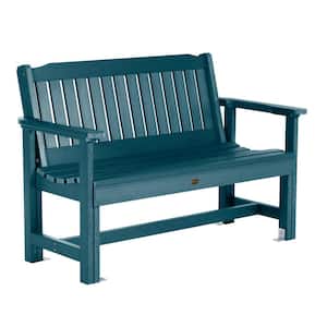 Exeter 52 in. 2-Person Nantucket Blue Plastic Outdoor Bench