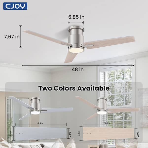 ZXXC 52 in. Indoor/Outdoor Brushed Nickel Downrod Mount