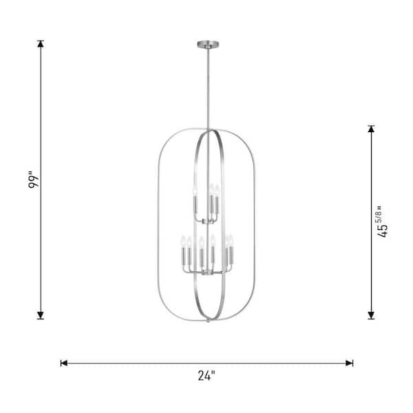 Generation Lighting - Loretto 9-Light Midnight Black Transitional Dimmable Lantern Chandelier