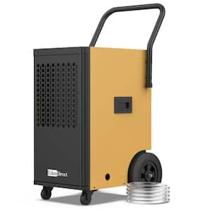 150 pt. 6,000 sq. ft. Buckless Industrial Dehumidifier in Yellows with Pump for Basement, Energy Star, ETL Certified