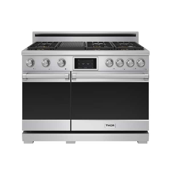 X Series 48 in. 7 Burners Freestanding Double Oven Dual Fuel Range in SS with Air Fry, Self-Clean and Multi-Cooking Mode