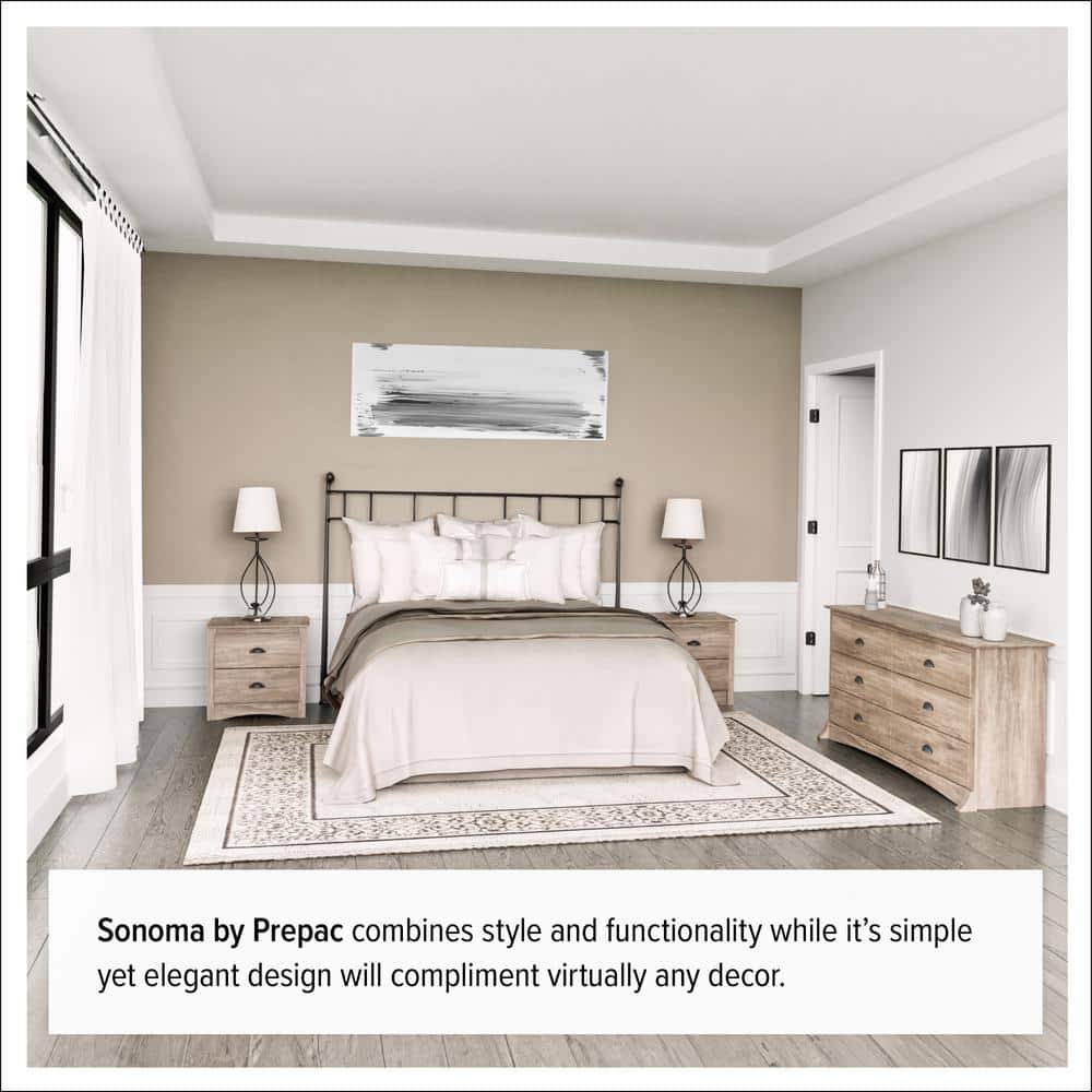 Drifted Gray Double 8-Drawer Coastal Dresser