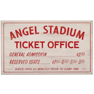 Los Angeles Angels Vintage Ticket Office Wood Wall Decor