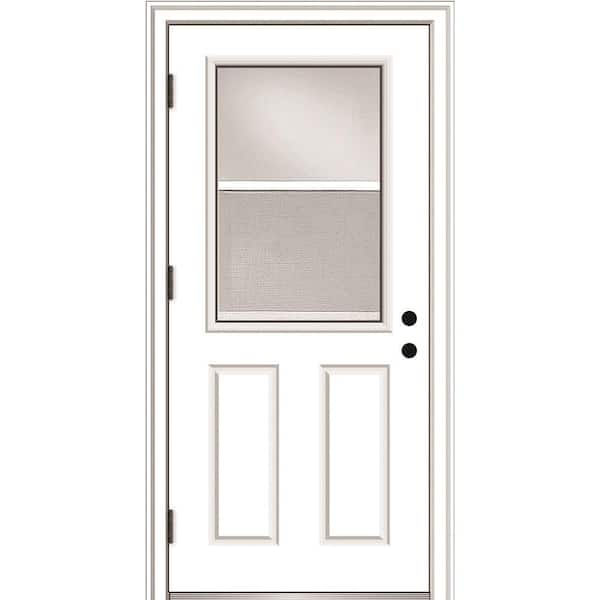 Mmi Door 32 In X 80 In Vented Right Hand Outswing 12 Lite Clear