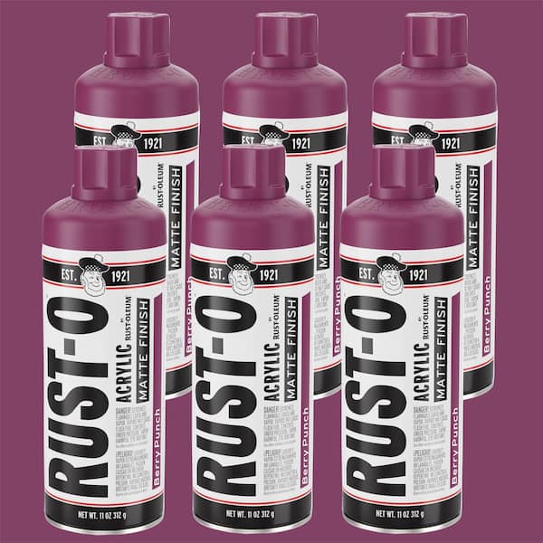 Unbranded 11 oz. Rust-O Matte Berry Punch Spray Paint (Case of 6)