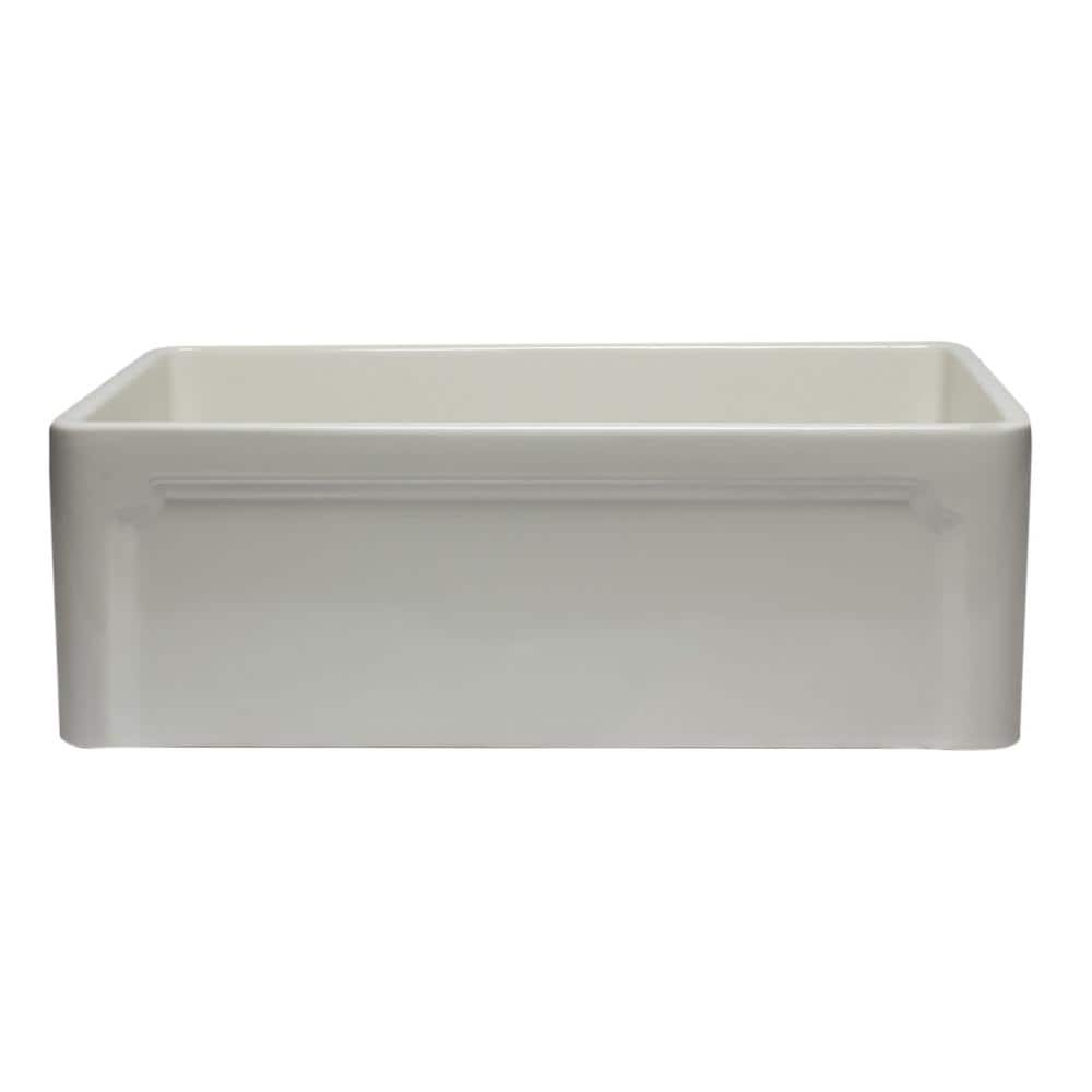 30'' Biscuit Fireclay Farmhouse Single Bowl Kitchen Sink