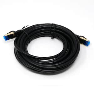 15 ft. Cat 7 Round High-Speed Ethernet Cable Black