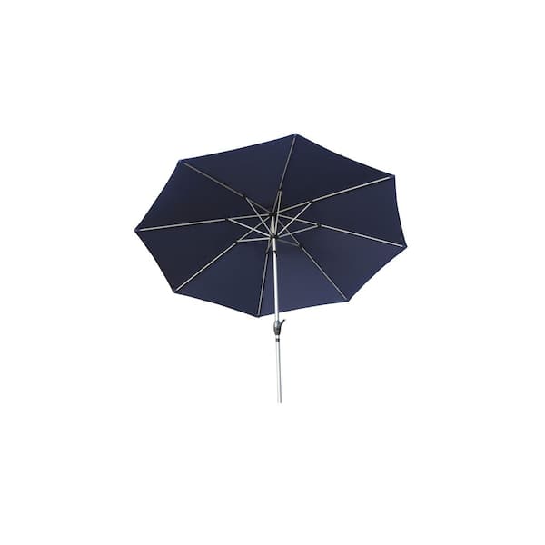 10 foot patio table umbrella home depot 10 ft. Aluminium Market Patio Umbrella, Outdoor Table Umbrella in Navy Blue  BOU-5941