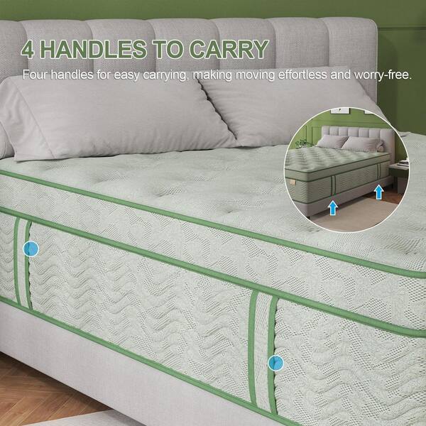 King Medium Firm 12 in. Hybrid Gel Memory Foam Euro Top Mattress, Motion Isolation and Bed-in-a-Box Mattress﻿