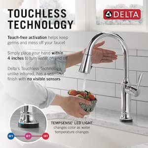 Renaldi Touch2O with Touchless Technology Single Handle Pull Down Sprayer Kitchen Faucet in Lumicoat Chrome