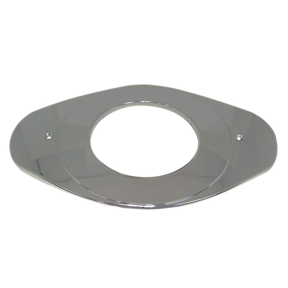 Chrome Plastic Faucet Remodeling Plate with Mounting Hardware