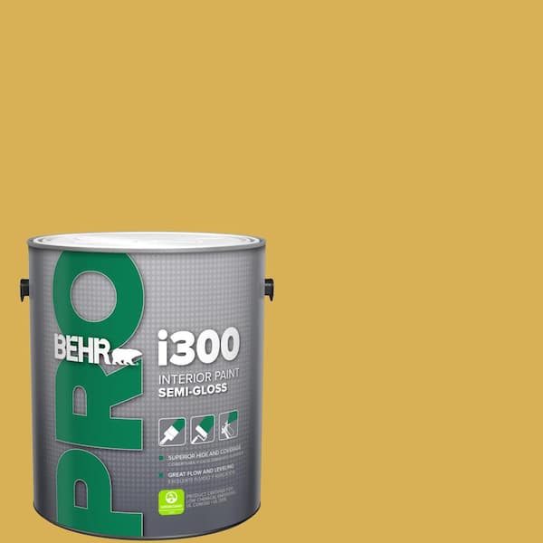 BEHR PRO 1 gal. #370D-6 Golden Cricket Semi-Gloss Interior Paint