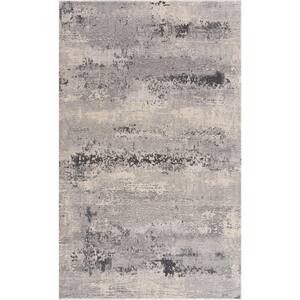 Vogue Grey (5 ft. x 8 ft.) - 5 ft. 3 in. x 7 ft. 7 in. Modern Abstract Area Rug