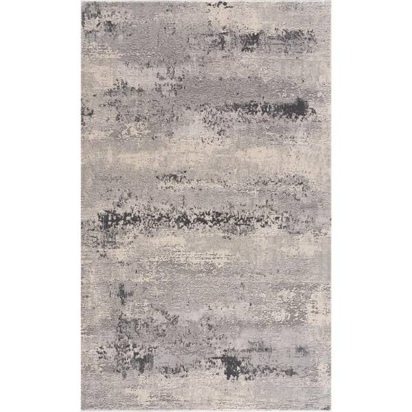 Rug Branch Vogue Grey (5 ft. x 8 ft.) - 5 ft. 3 in. x 7 ft. 7 in. Modern Abstract Area Rug