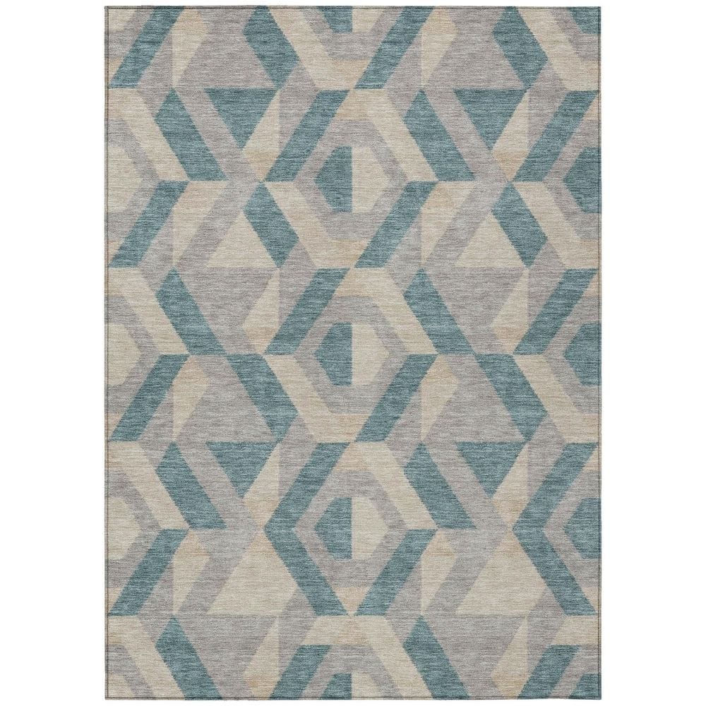 Chantille Machine Washable Indoor/Outdoor Abstract ACN2962 Teal 10 ft. x 14 ft. Area Rug price history on PriceWatchPro