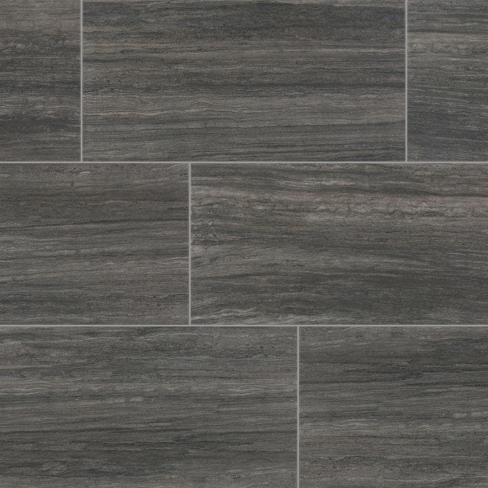 Daltile Articulo Headline Grey 12 in. x 24 in. Glazed Porcelain Floor ...