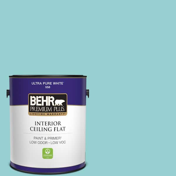 BEHR PREMIUM PLUS 1 gal. #M460-3 Big Surf Ceiling Flat Interior Paint