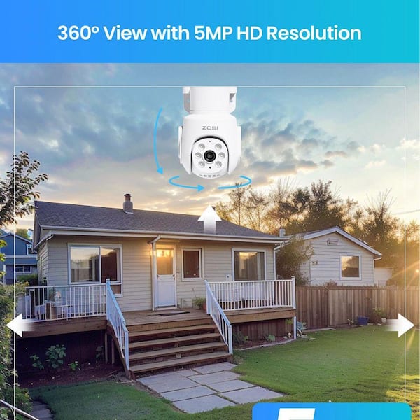 ZOSI 8-Channel 5MP Wi-Fi 6 1TB NVR Security Camera System with 4