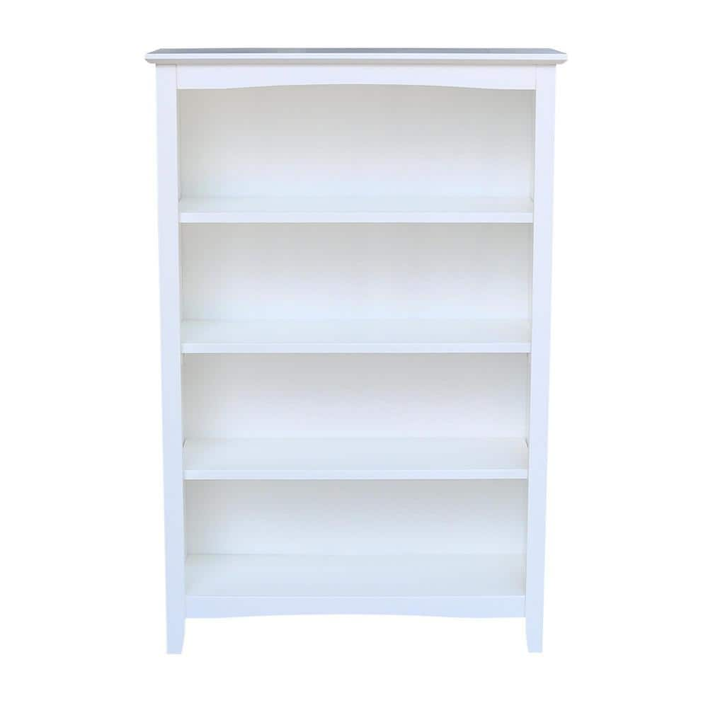 International Concepts 48 in. White Wood 4-shelf Standard