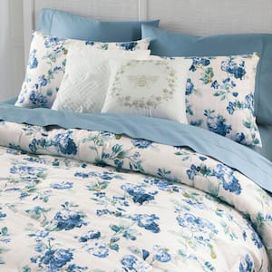 Larkspur 5-Piece Multi Floral Cotton Comforter Set- King