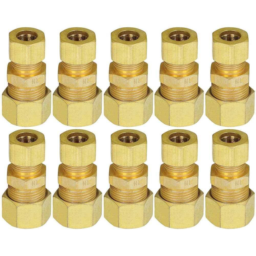 3/8 in. OD x 1/4 in. OD Comp Reducing Union Brass for Use with Potable Water Hydraulic and Pneumatic Systems (10 Pack) price history on PriceWatchPro