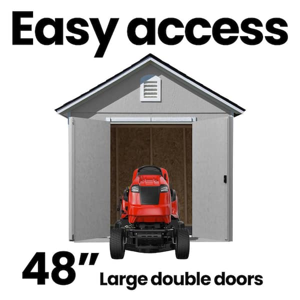 Do-It-Yourself Meridian  8 ft. x 12 ft. Ranch style Wood Storage Shed with Floor System and Double Doors (96 sq. ft)