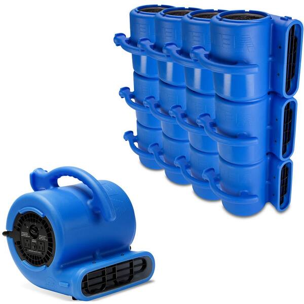 B-Air 1/4 HP Air Mover for Water Damage Restoration Carpet Dryer Floor Blower Fan Home and Plumbing in Blue (84-Pack)