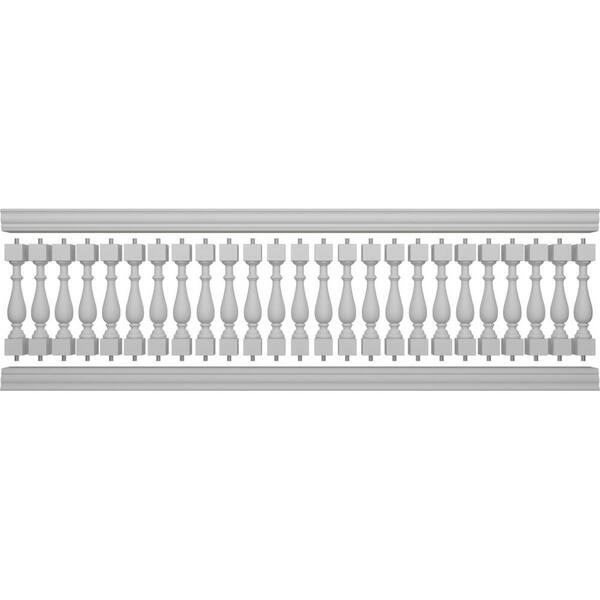 Ekena Millwork Fiberthane Traditional Balustrade 144 in. L x 41 in. H Fiberglass Railing Kit