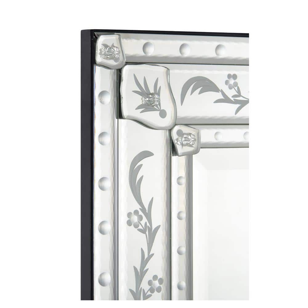 Vincenzo 29" x 41" Silver Glass Wall Mirror