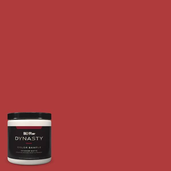 BEHR DYNASTY 8 oz. #HDC-WR14-10 Winter Poinsettia Matte Stain-Blocking Interior/Exterior Paint & Primer Sample